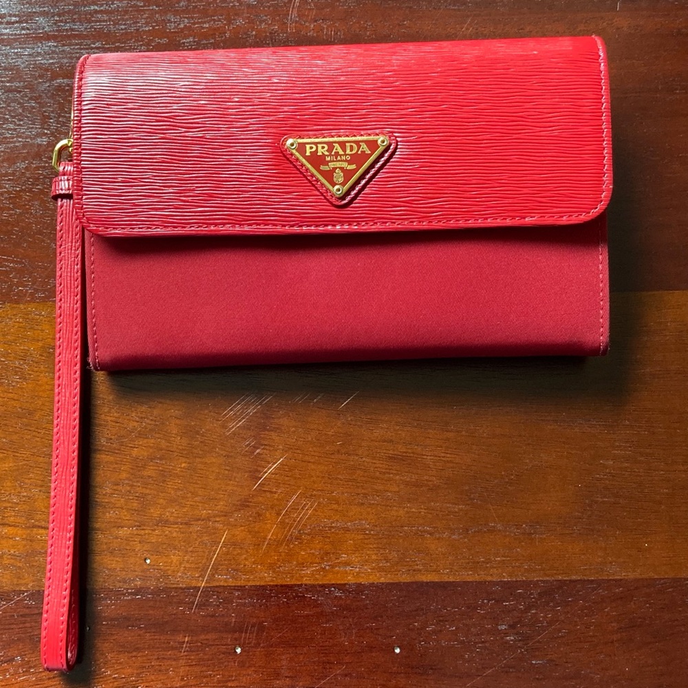 Prada wristlet wallet